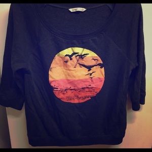 ☀️ Heather grey sunrise short sleeve sweatshirt☀️